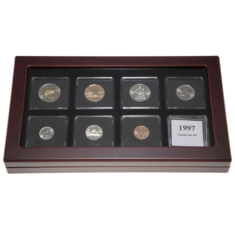 1997 Proof-Like Coin Set in Custom Mahogany Display Case