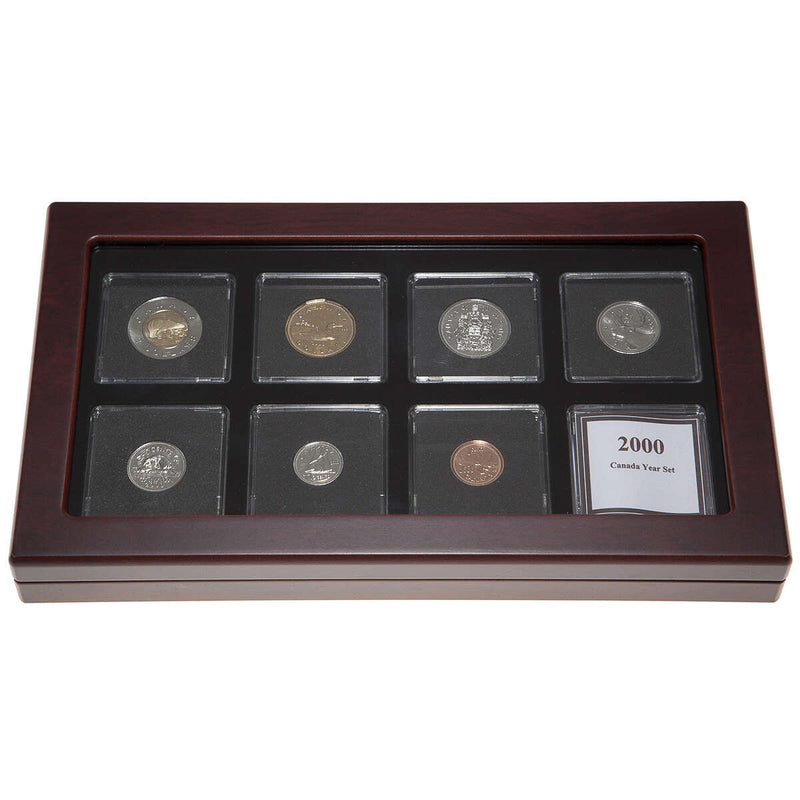 2000 "Polar Bear" Proof-Like Coin Set in Custom Mahogany Display Case