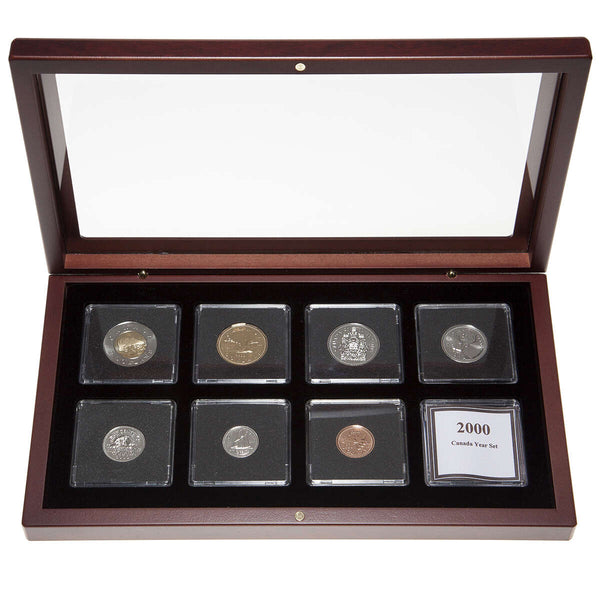 2000 "Polar Bear" Proof-Like Coin Set in Custom Mahogany Display Case