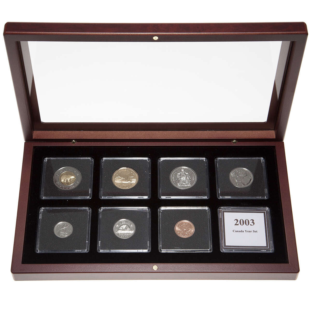 2003 "Old Effigy" Proof-Like Coin Set in Custom Mahogany Display Case