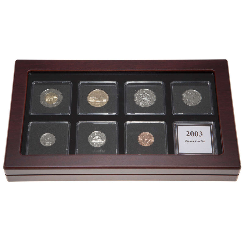 2003 "Old Effigy" Proof-Like Coin Set in Custom Mahogany Display Case