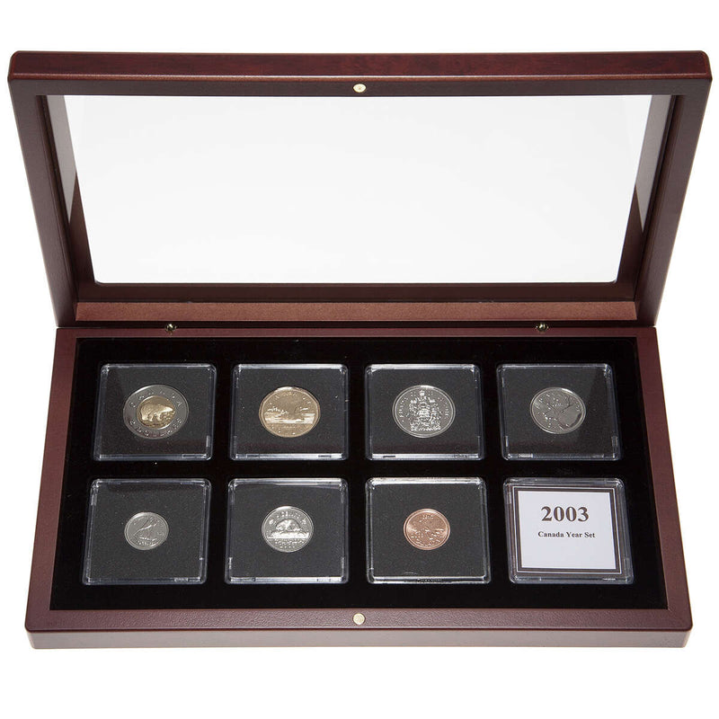 2003 "Old Effigy" Proof-Like Coin Set in Custom Mahogany Display Case