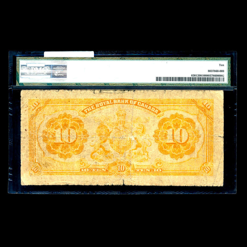 The Royal Bank of Canada $10 1913  PMG VG-10