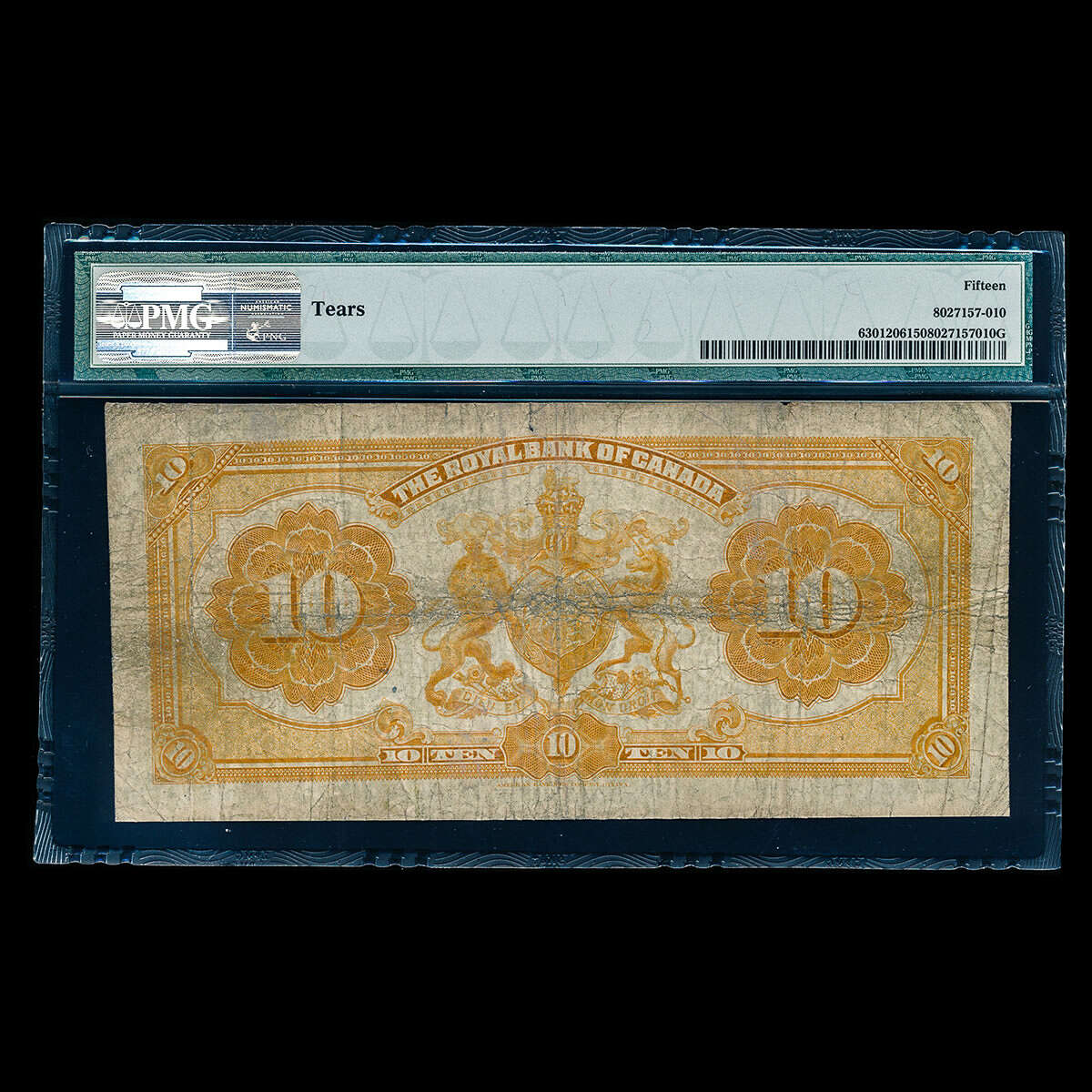 The Royal Bank of Canada $10 1913 ms. Signature, l. PMG F-15