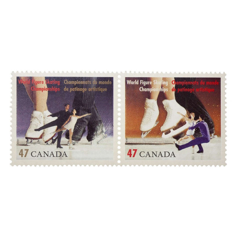 2001 World Figure Skating Championships Stamp & 24Kt. Gold-Plated Medallion Set - Pairs/Ice Dance