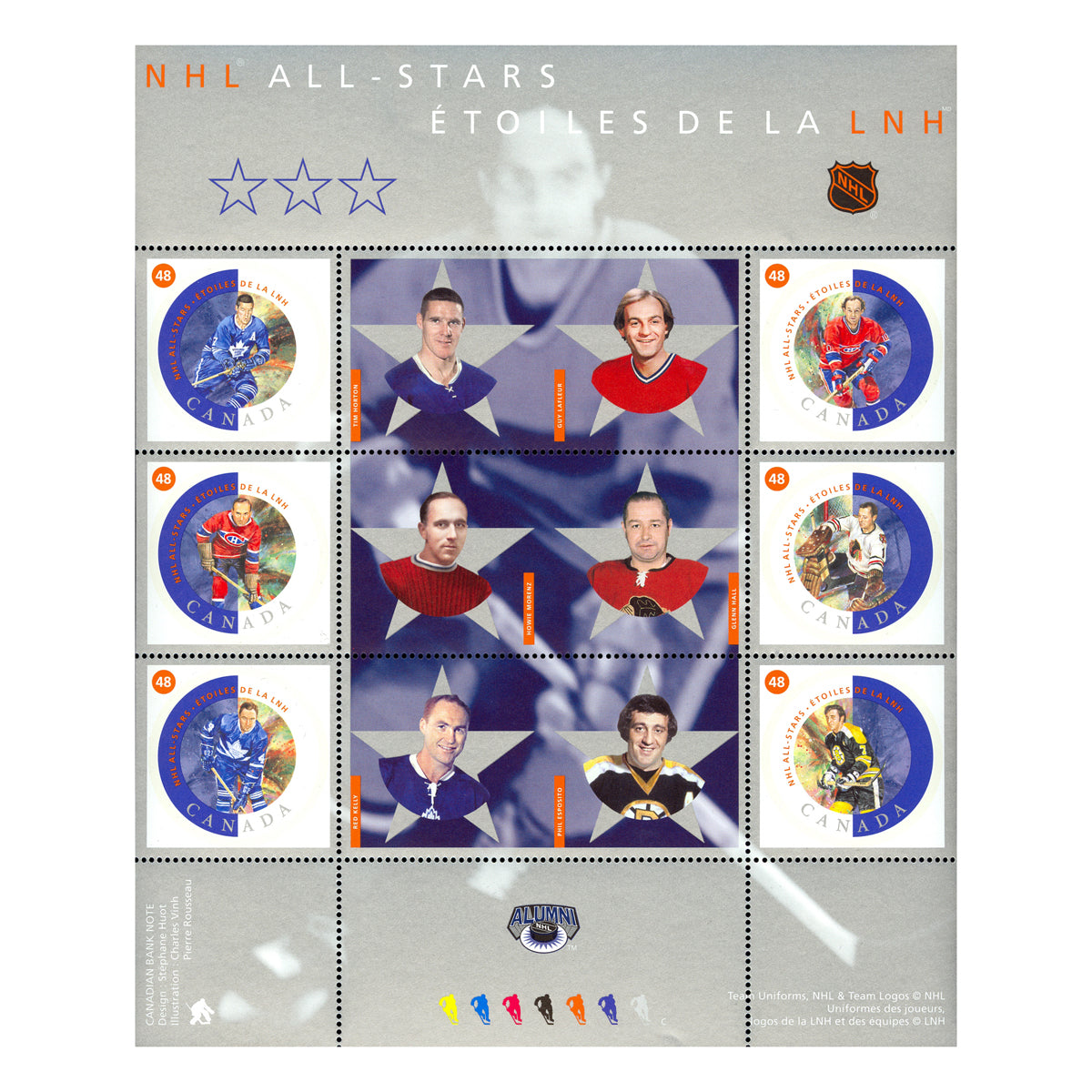 2002 NHL All-Stars  Commemorative Stamp and Medallion Set