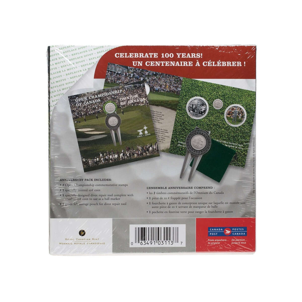 2004 10 Cent Open Championship - Stamp and Coin Set