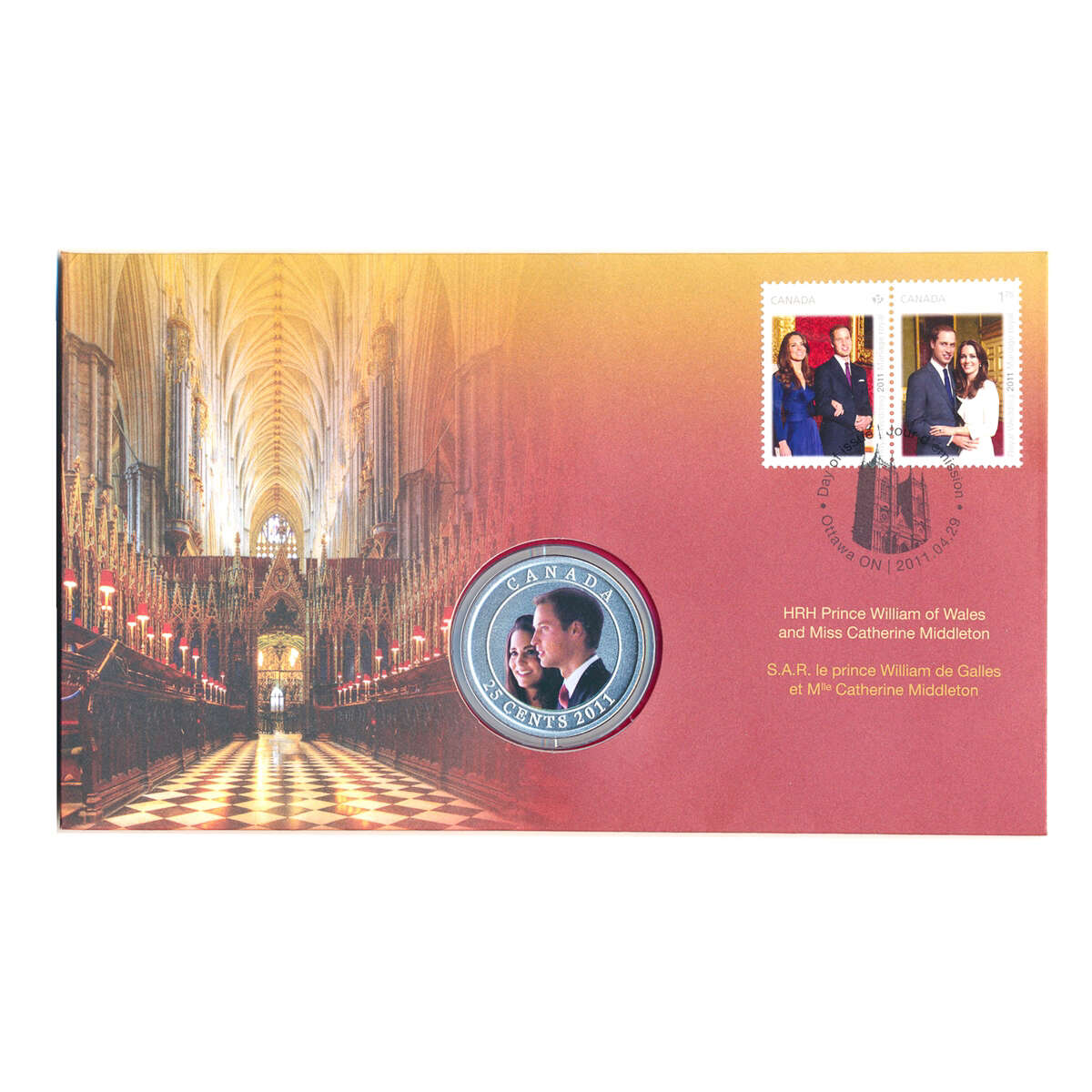 2011 The Wedding Celebration H.R.H. Prince William Wales and Miss Catherine Middleton Coin