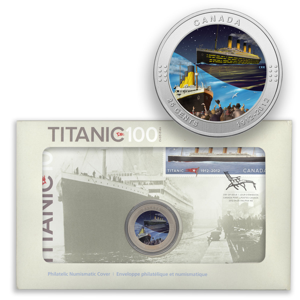 2012 25 Cent 2012 25c R.M.S. Titanic - Stamp and Coin Set