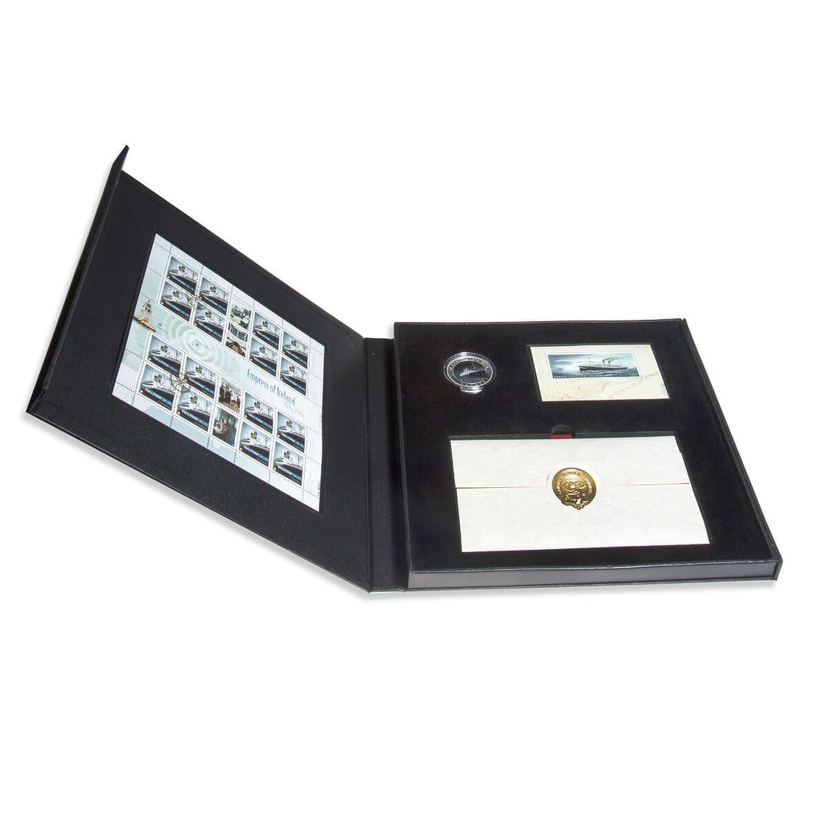 2014 50c Empress of Ireland Coin, Full-Colour Book, Stamp and Postcard Commemorative Set