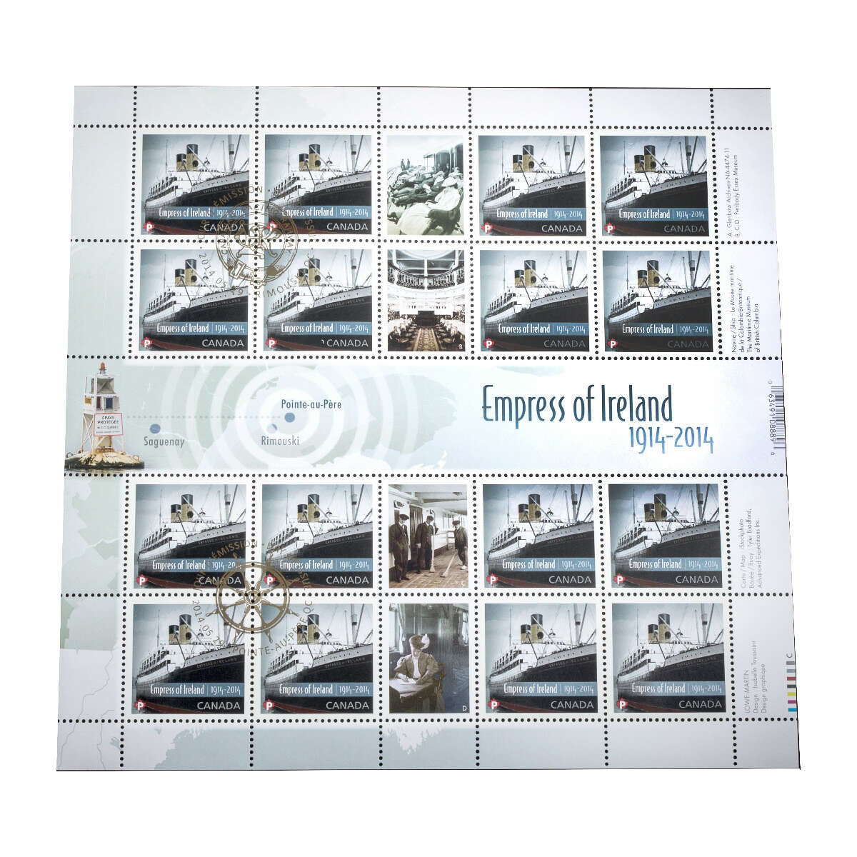 2014 50c Empress of Ireland Coin, Full-Colour Book, Stamp and Postcard Commemorative Set