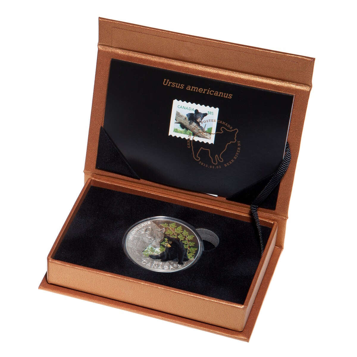 2015 $20 Baby Animals: Black Bear - Pure Silver Coin and Stamp Set