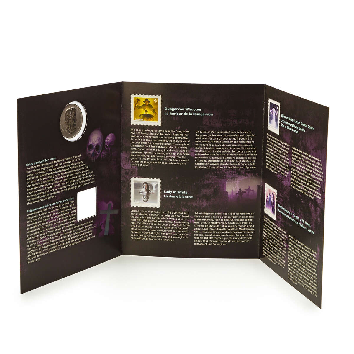 25c 2016 Haunted Canada Coin and Stamp Set