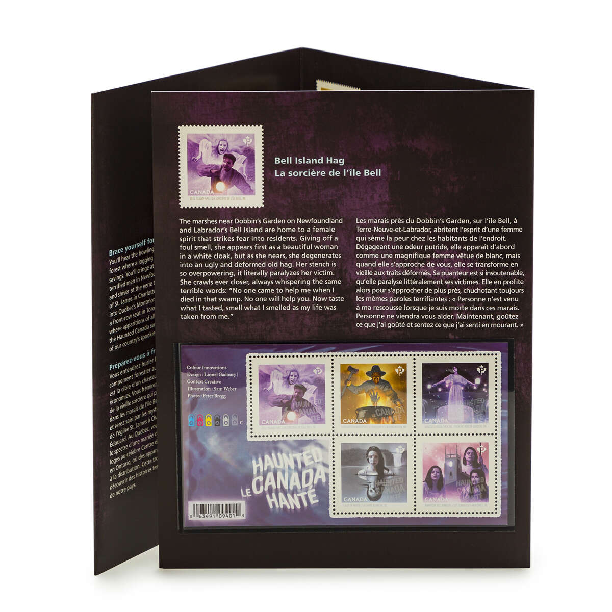 25c 2016 Haunted Canada Coin and Stamp Set