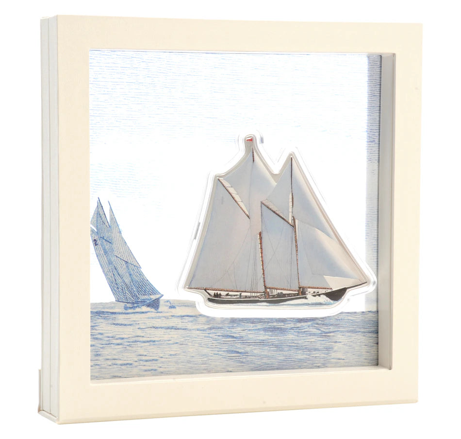 Real Shape Iconic Canada: Bluenose Schooner - Pure Silver Piece