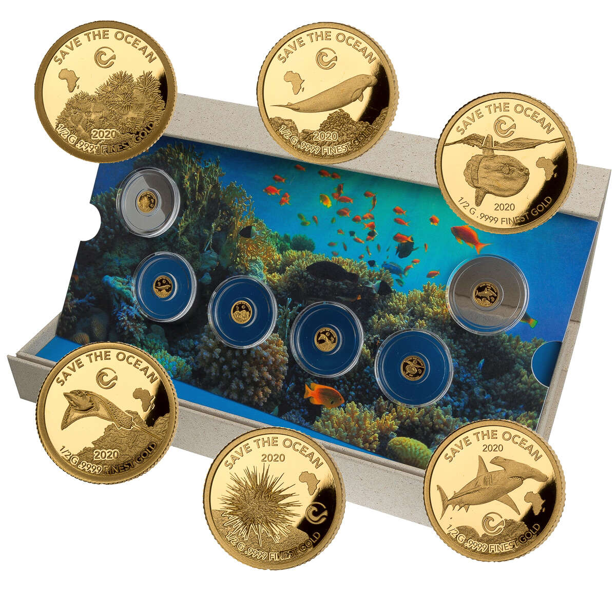 2020 Ocean's Pride: Africa Edition - Pure Gold 6-Coin Set