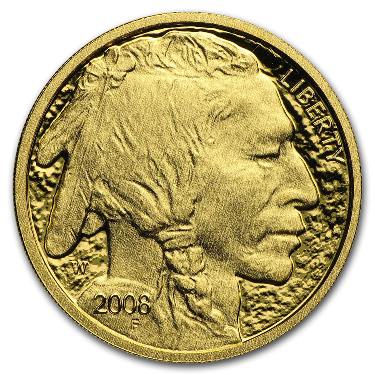 US 2008W $10 American Buffalo 1/4 oz - Pure Gold Coin