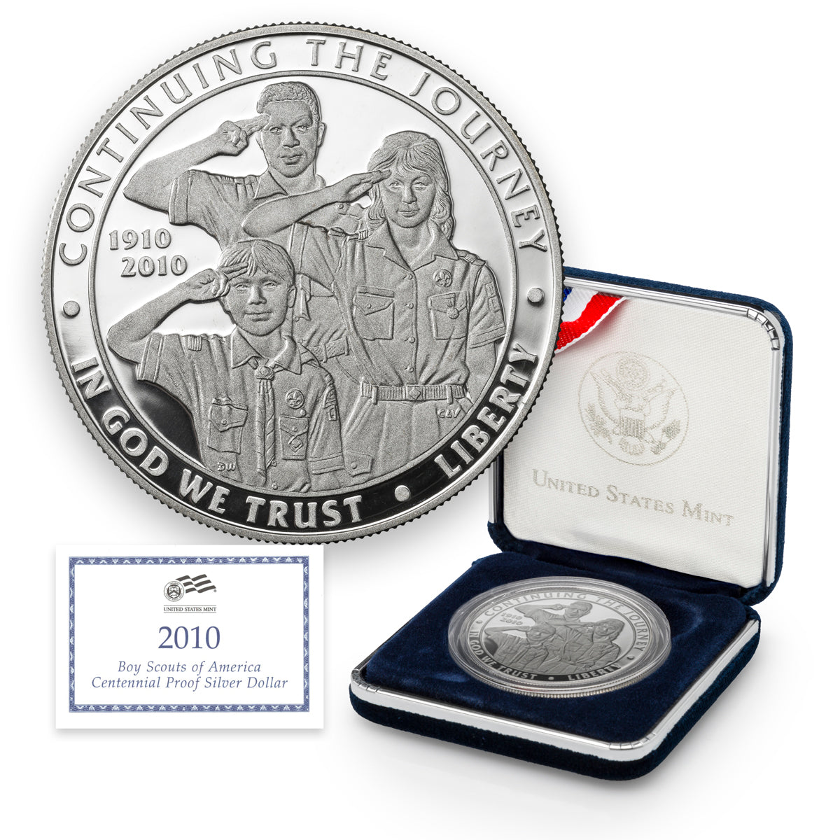 2010 $1 Boy Scouts of America - Pure Silver Coin