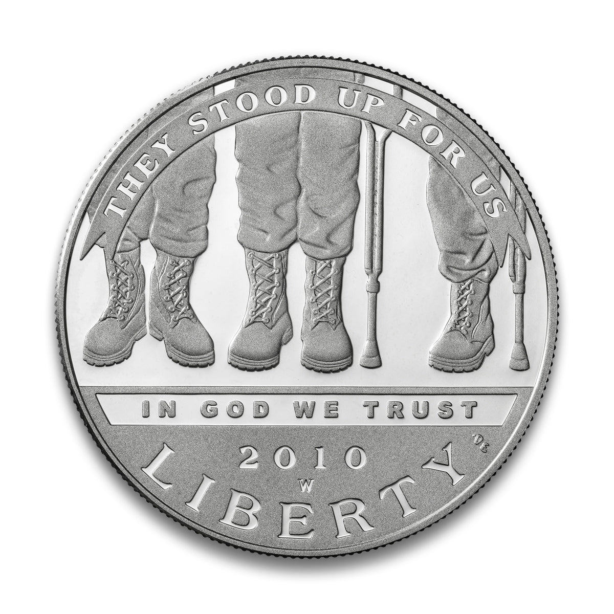 2010 $1 American Veterans Disabled for Life Silver Coin