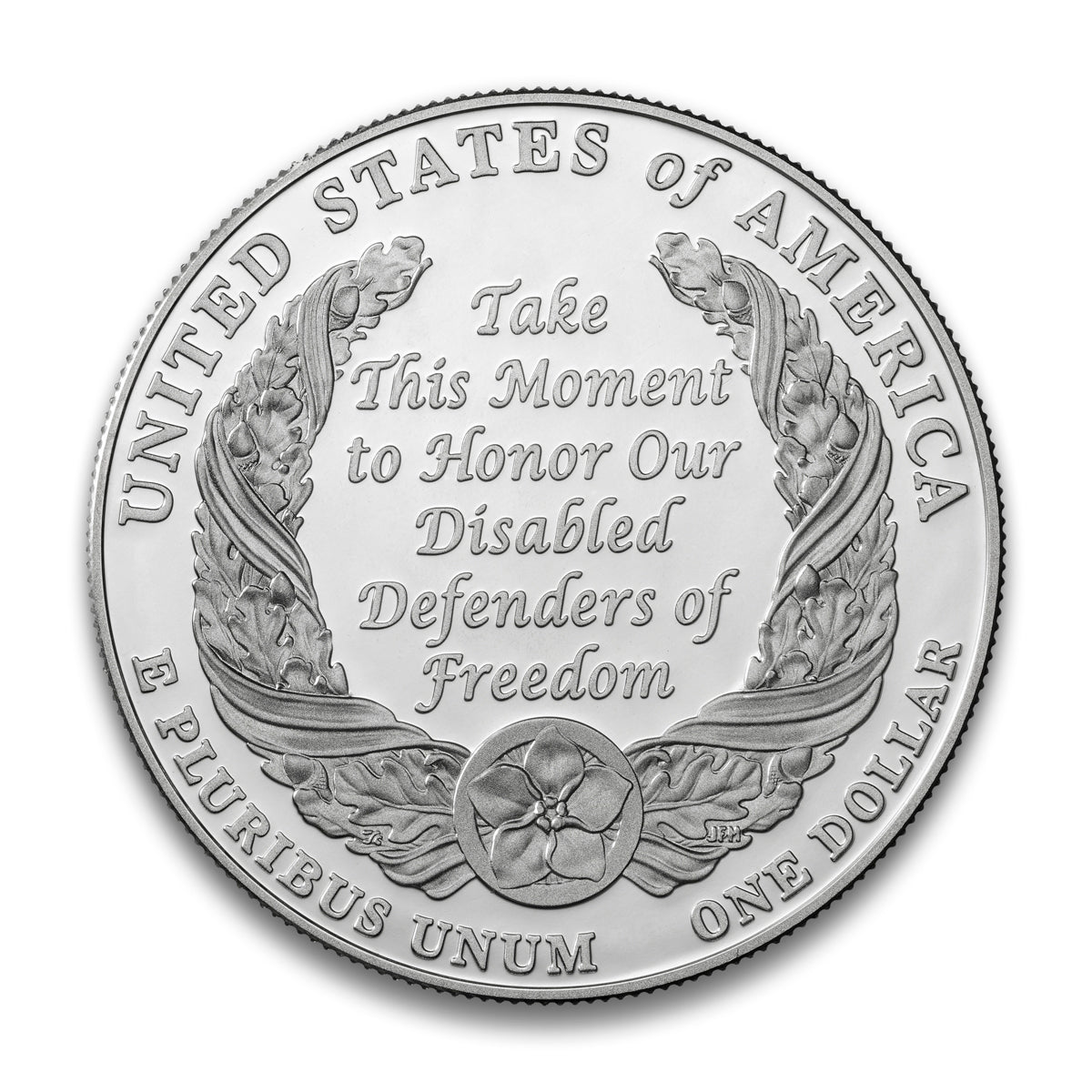 2010 $1 American Veterans Disabled for Life Silver Coin