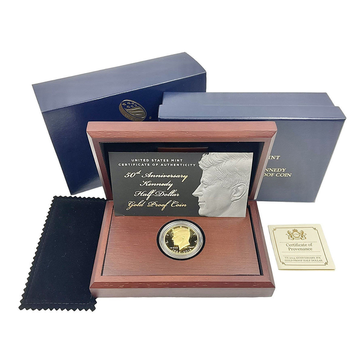 2014 50th Anniversary of Kennedy Half Dollar Gold Proof Coin