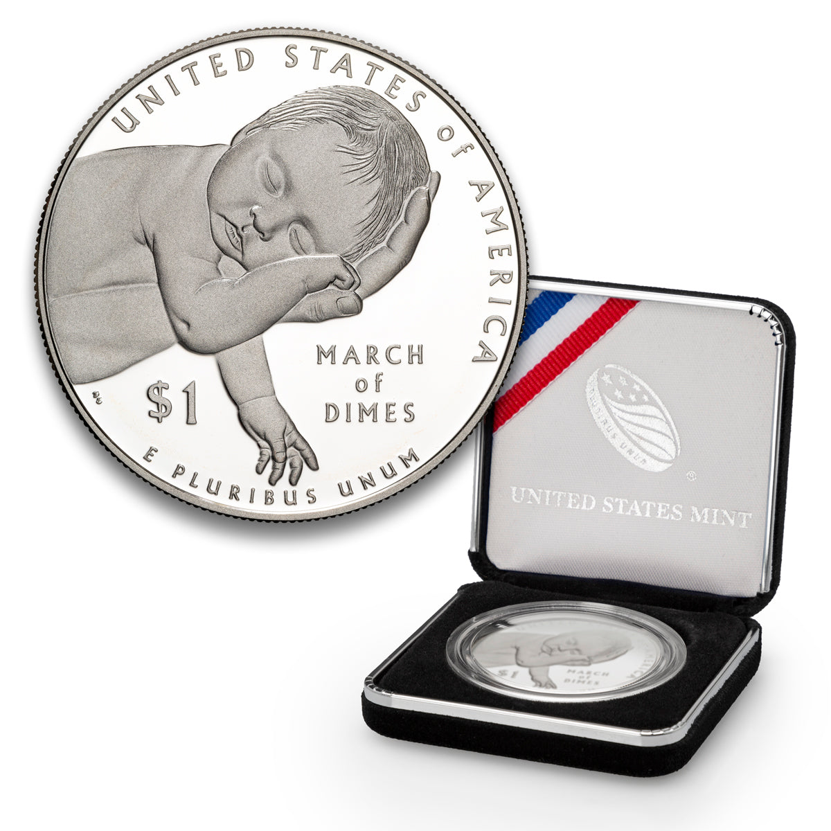 2015 $1 March of Dimes Silver Coin