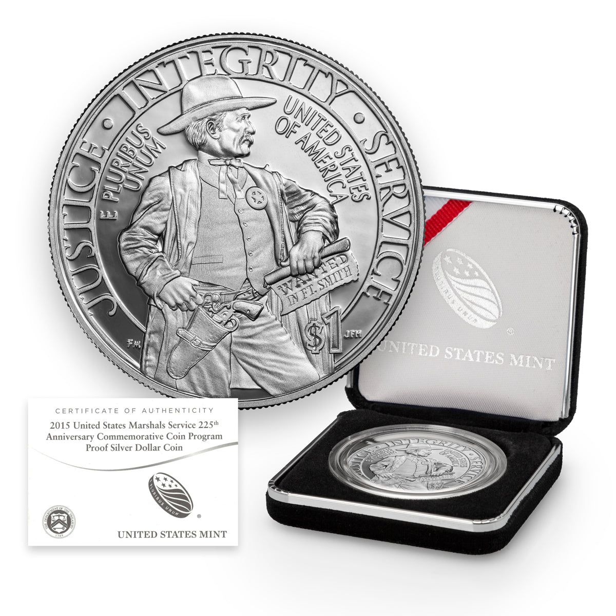 2015 $1 US Marshals 225th Anniversary Silver Coin