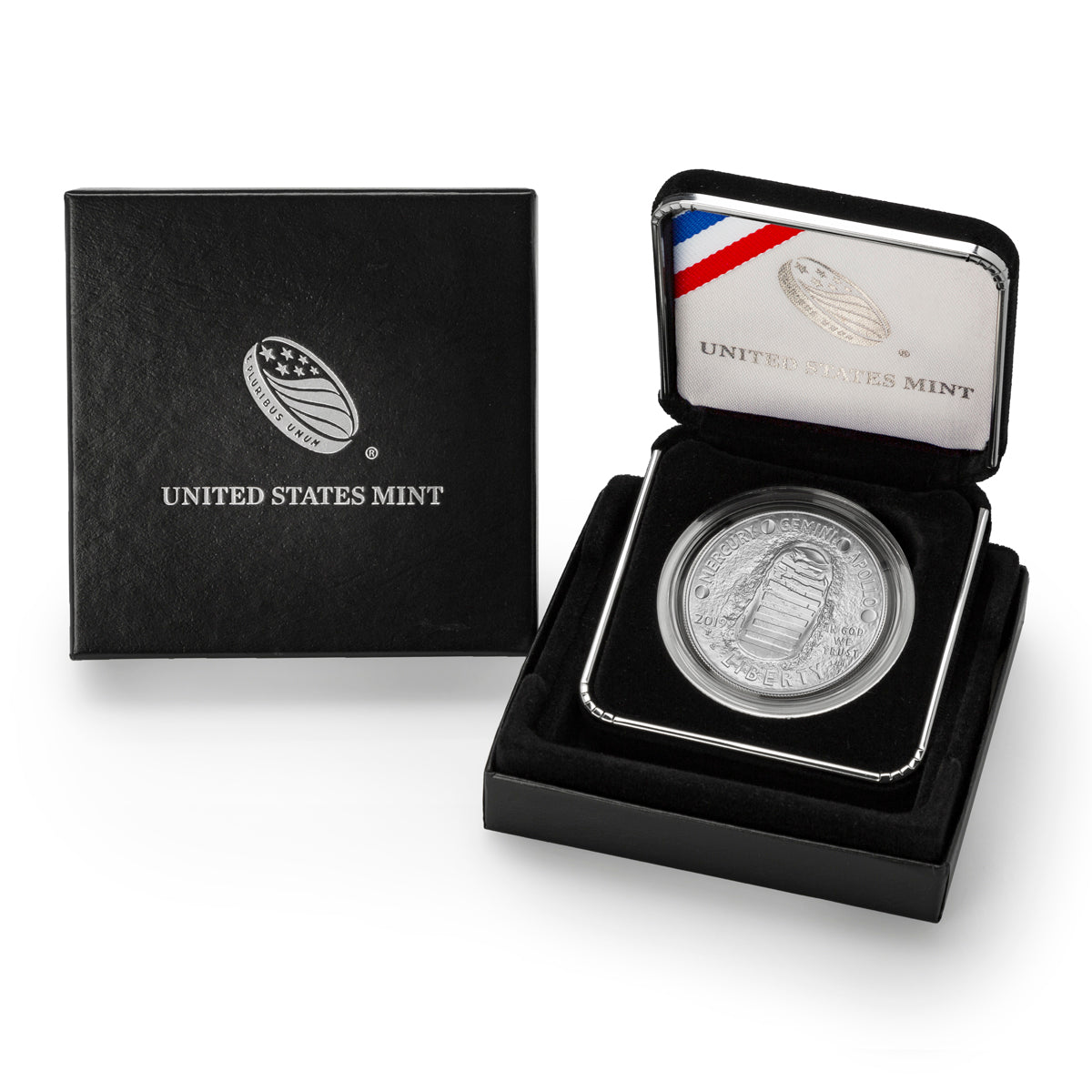 2019 $1 Apollo 11: 50th Anniversary - Pure Silver Commemorative Coin