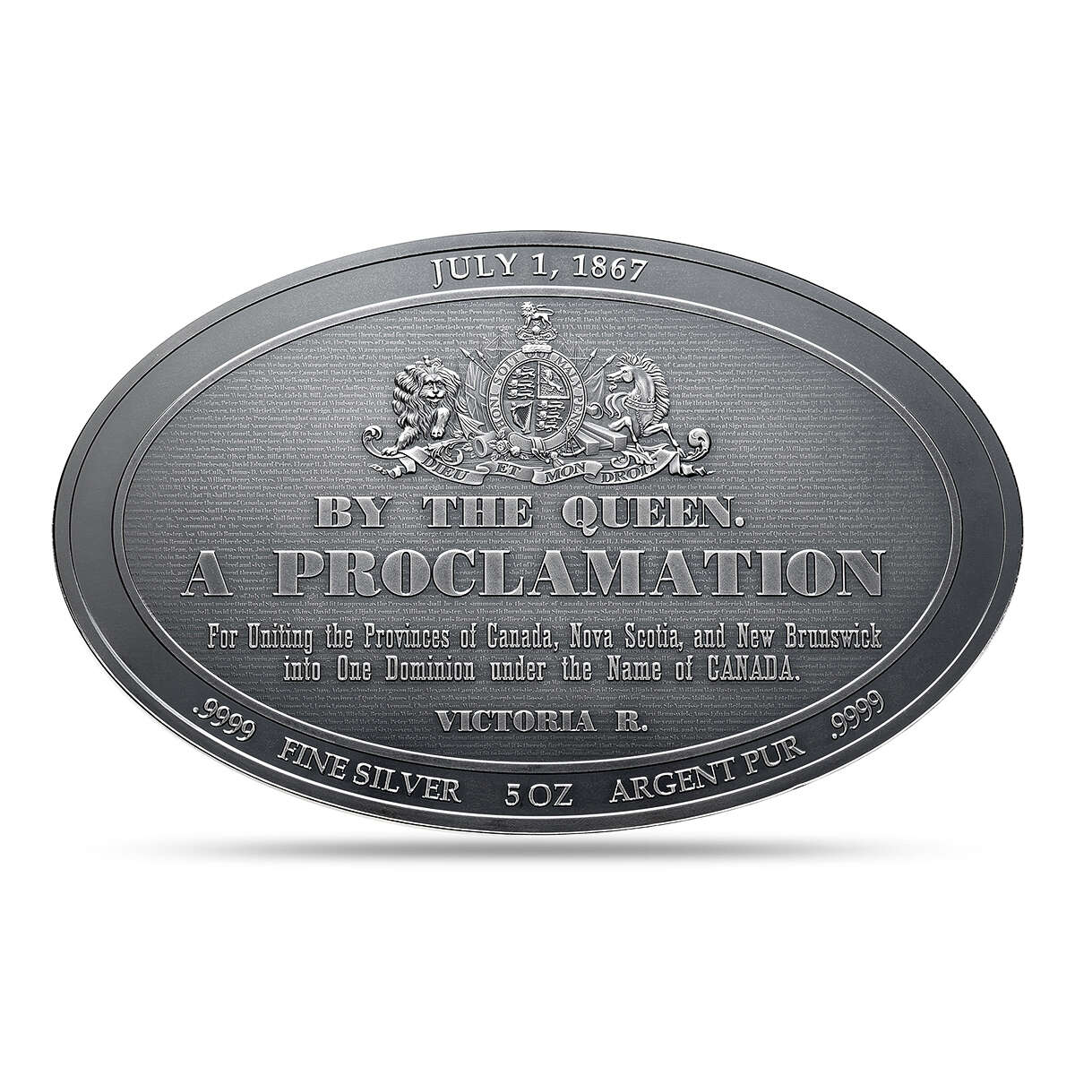 Canadian Heritage Medal Series: Fathers of Confederation - 5 oz Pure Silver Medal