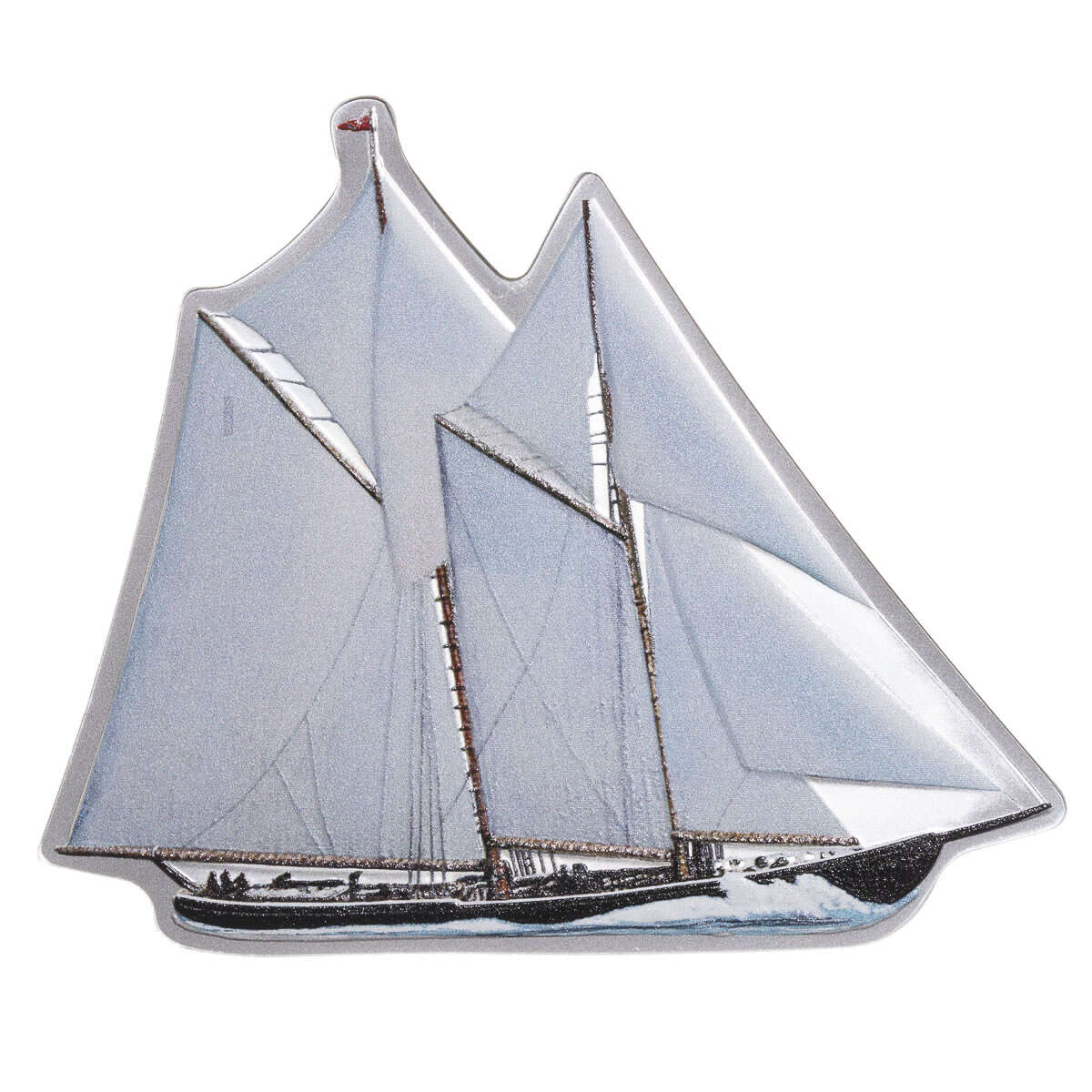 Real Shape Iconic Canada: Bluenose Schooner - Pure Silver Piece <i>(No Sleeve)</i>