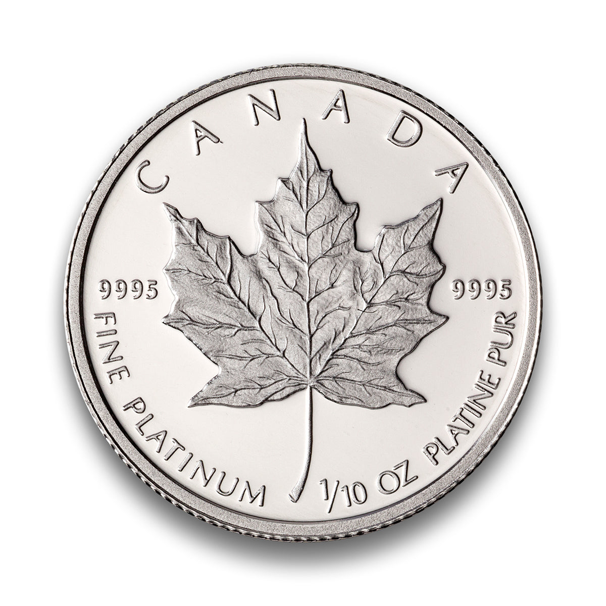 1989 10th Anniversary of the Gold Maple Leaf 3-Coin Set (1 OZ Silver, 1/10 OZ Gold and Platinum)