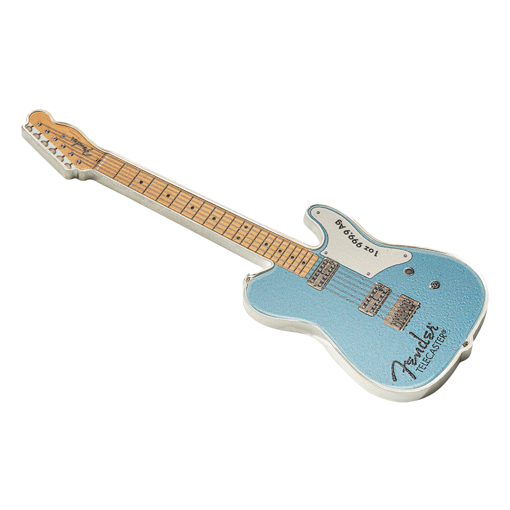 2026 $2 Fender Telecaster 75th Anniversary Mystery Box - Pure Silver Coin
