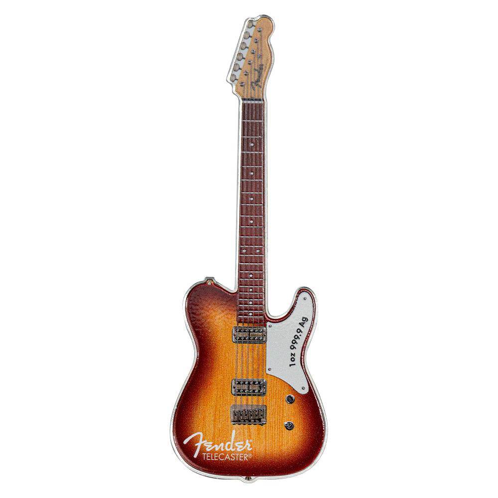 2026 $2 Fender Telecaster 75th Anniversary Mystery Box - Pure Silver Coin