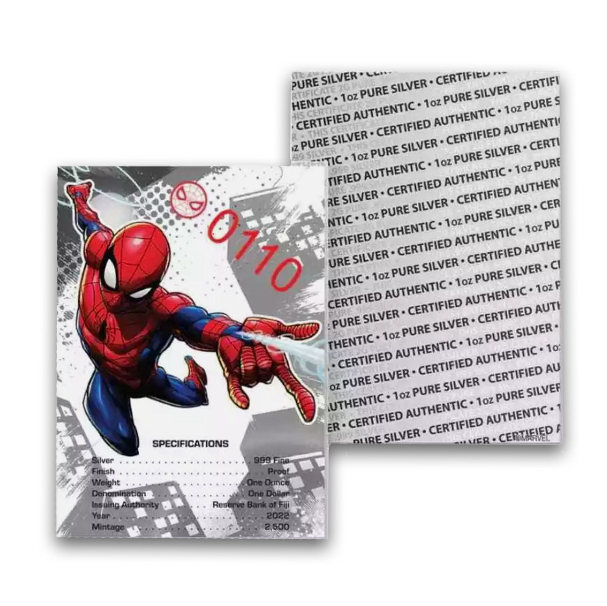 2022 $1 Spider-Man - Fine Silver Coin