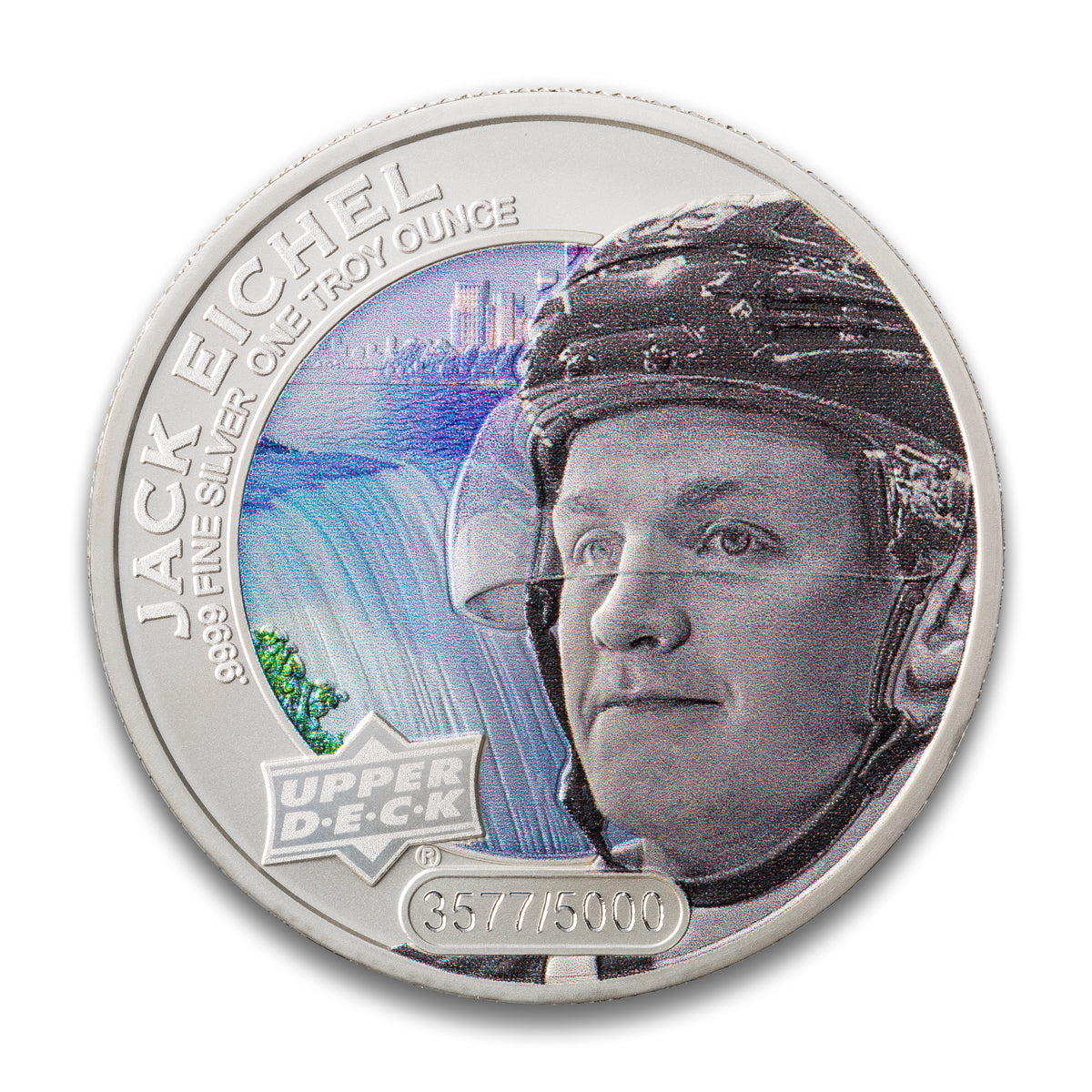 2017 $5 Grandeur Upper Deck: Jack Eichel - Pure Silver Coin