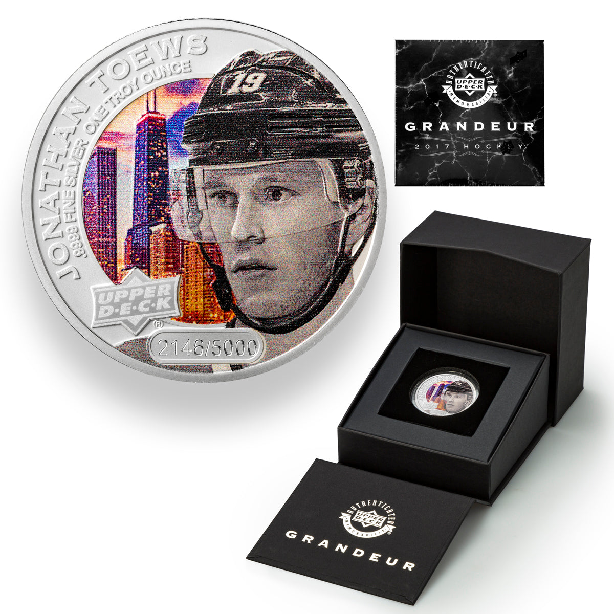 2017 $5 Grandeur Upper Deck: Jonathan Toews - Pure Silver Coin