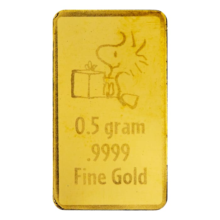 Peanuts 75th Anniversary 0.5g Pure Gold Bar