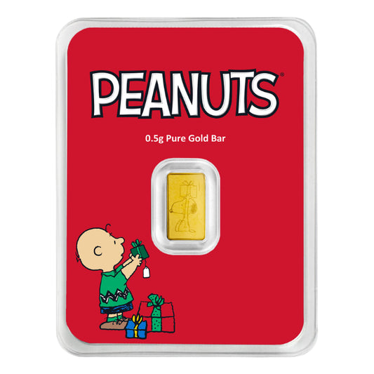 Peanuts 75th Anniversary 0.5g Pure Gold Bar