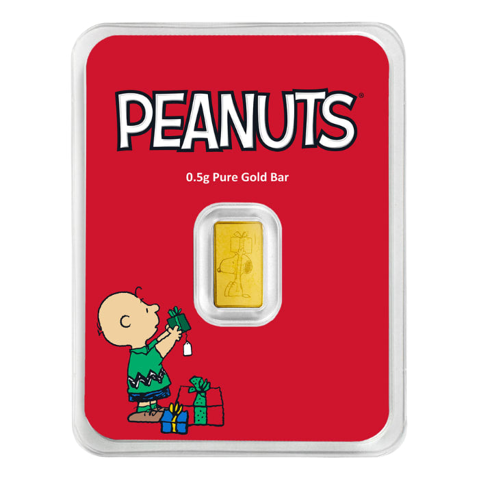 Peanuts 75th Anniversary 0.5g Pure Gold Bar