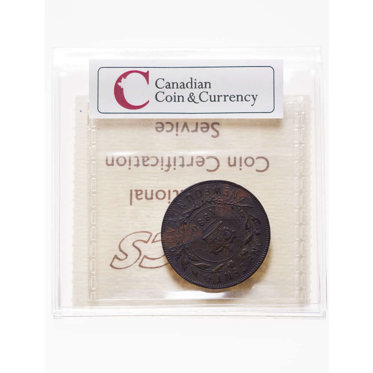 NFLD 1 cent 1880 Narrow 0 ICCS F-15