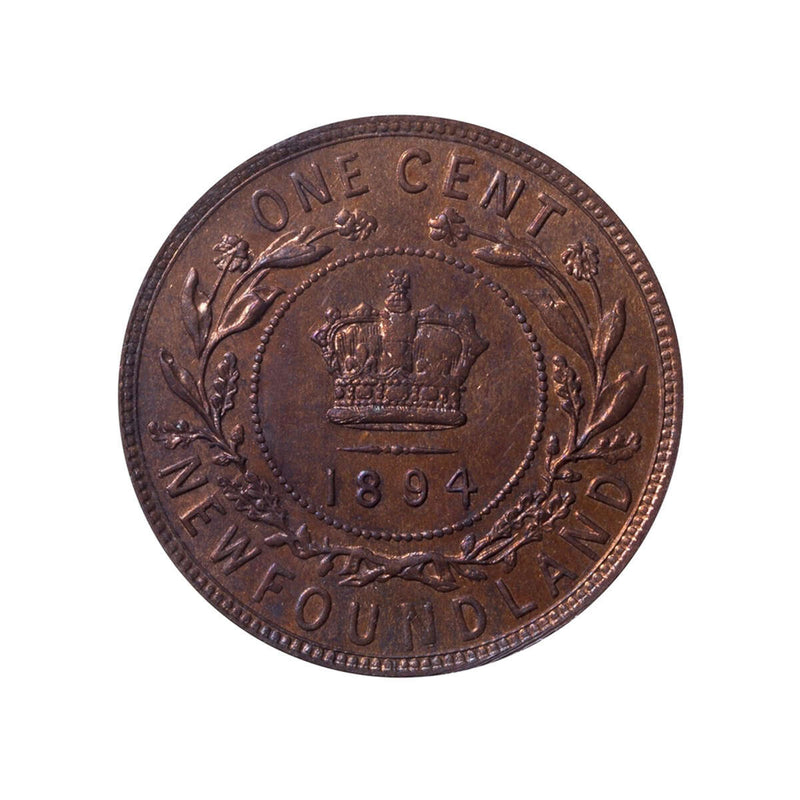 NFLD 1 cent 1894 Red and Brown ICCS MS-63