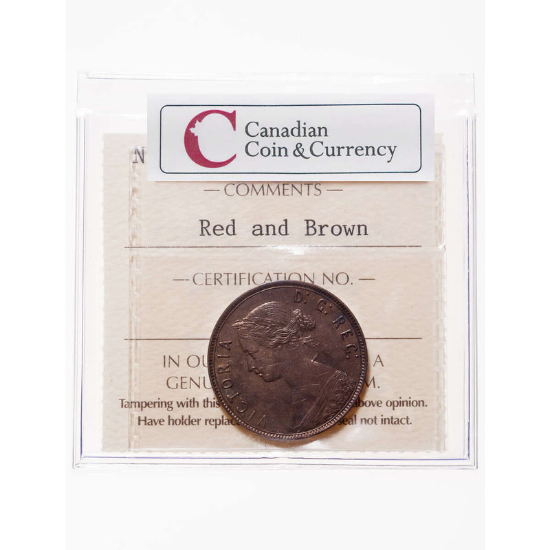 NFLD 1 cent 1894 Red and Brown ICCS MS-63