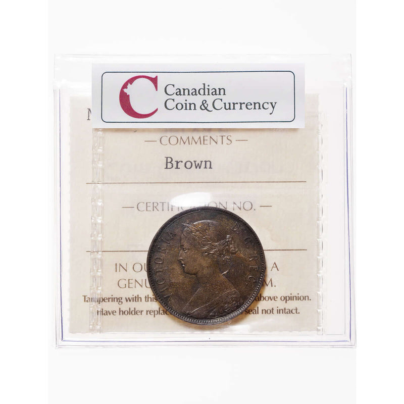NFLD 1 cent 1896 Brown ICCS MS-60