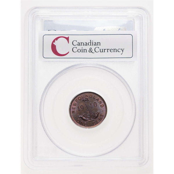 NFLD 1 cent 1940 Brown PCGS MS-64