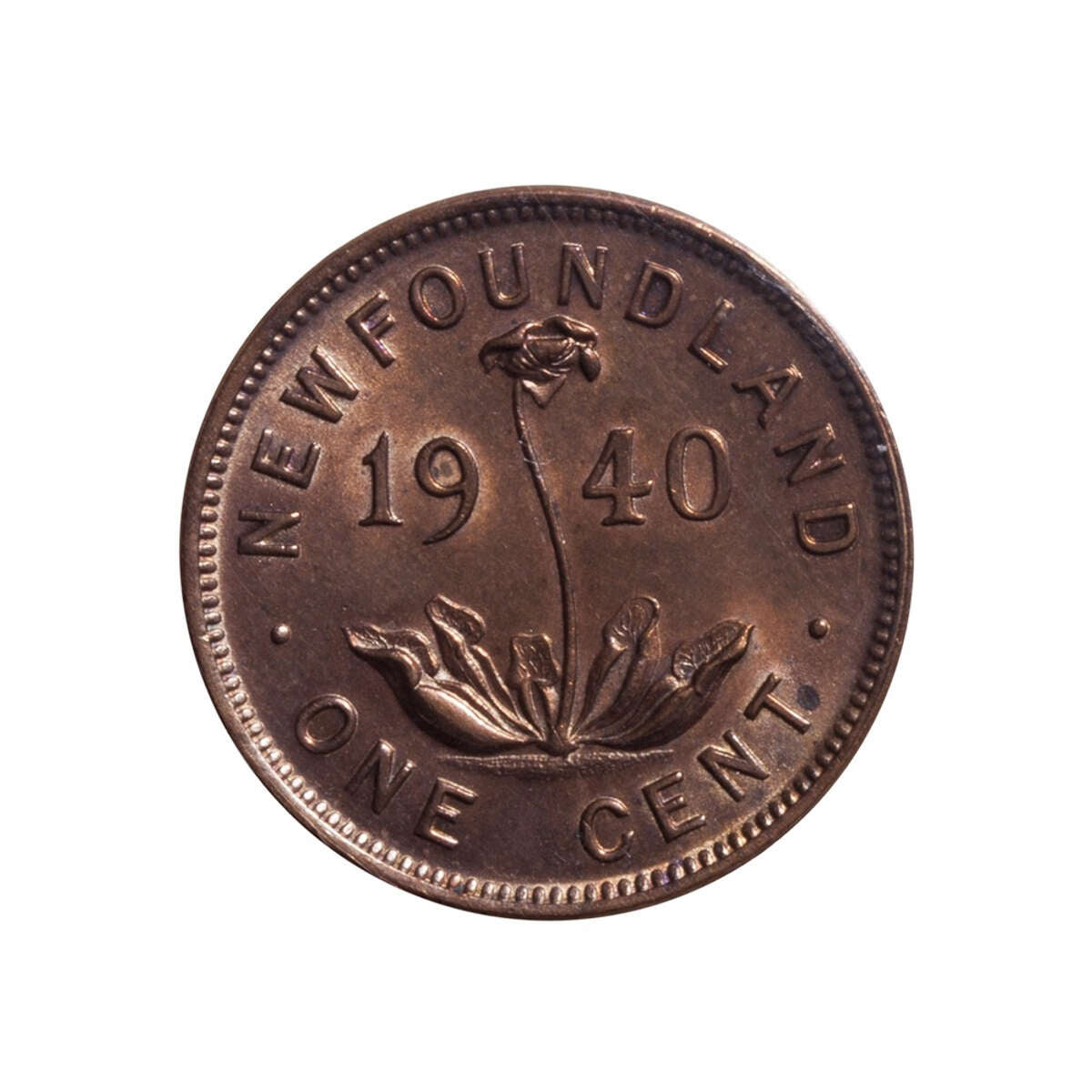 NFLD 1 cent 1940 Red ICCS MS-64