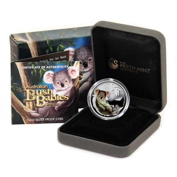 2011 50 Cent Australian Bush Babies Series: Koalas - Pure Silver Coin