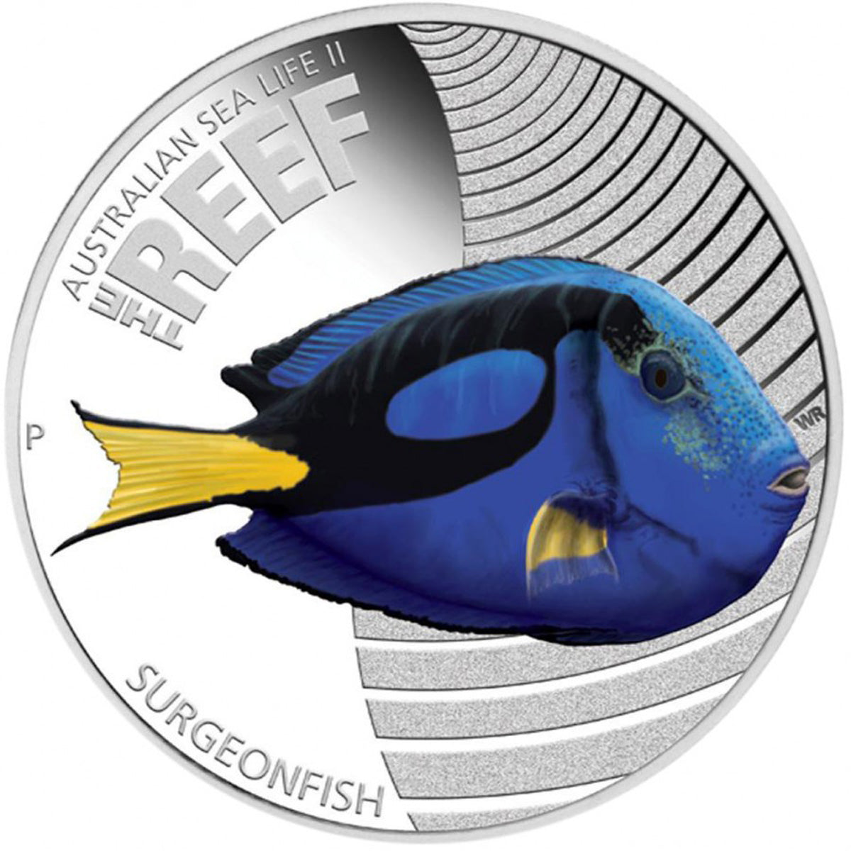 2012 50 Cent Australian Sea Life II - The Reef: Surgeon Fish - Pure Silver Coin