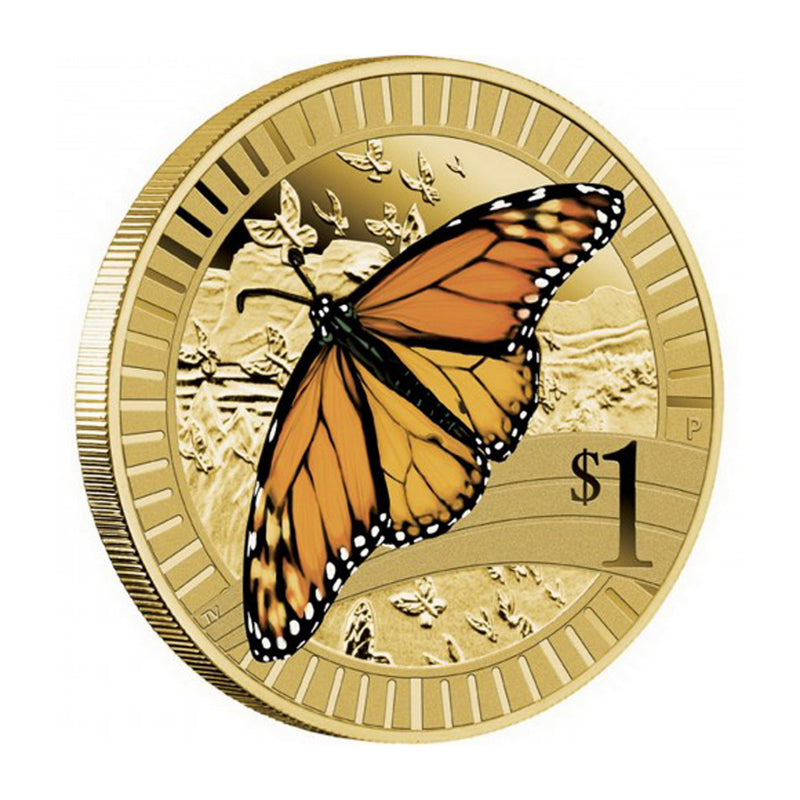 2012 $1 Animal Athletes: Monarch Butterfly Coin