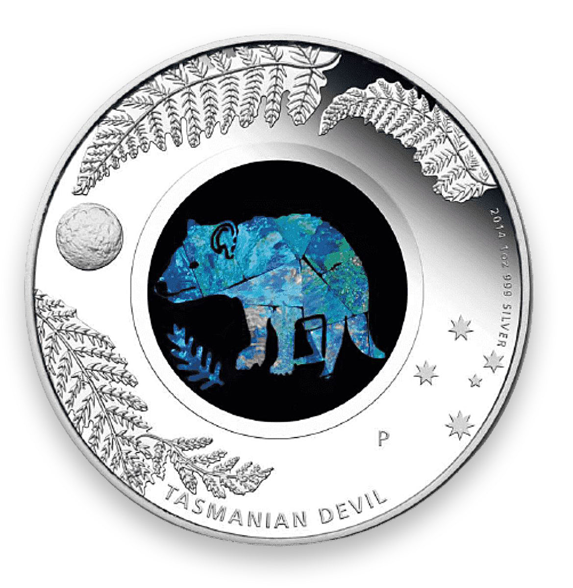 2014 $1 Australian Opal Series: The Tasmanian Devil - Pure Silver Coin