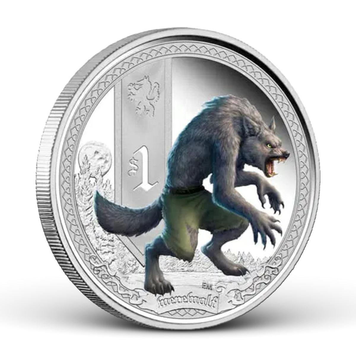 2013 $1 Mythical Creatures: Werewolf - Pure Silver Coin